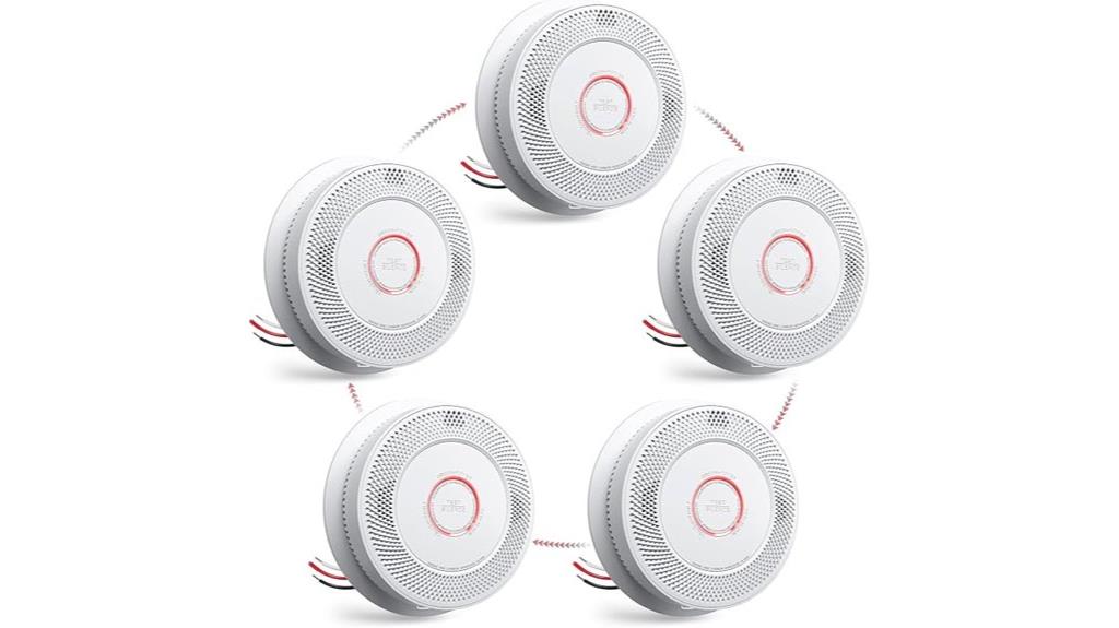 five hardwired safety detectors