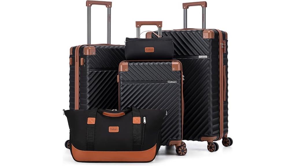 five piece tsa luggage set