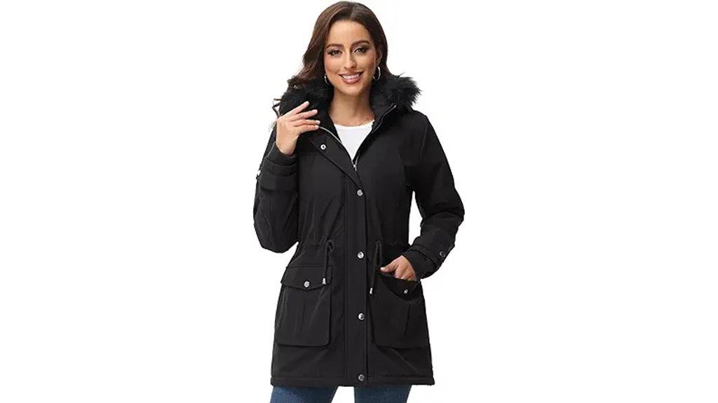 fleece lined winter parka