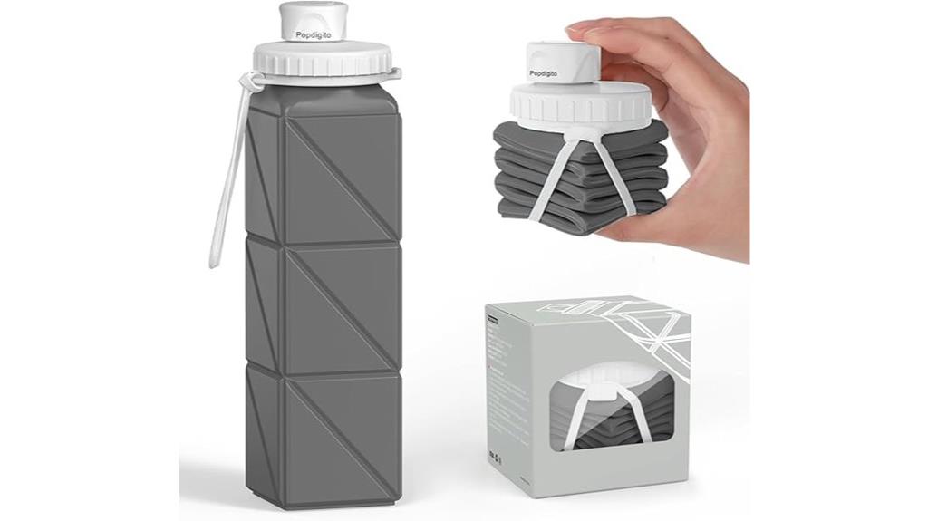 flexible travel water bottle