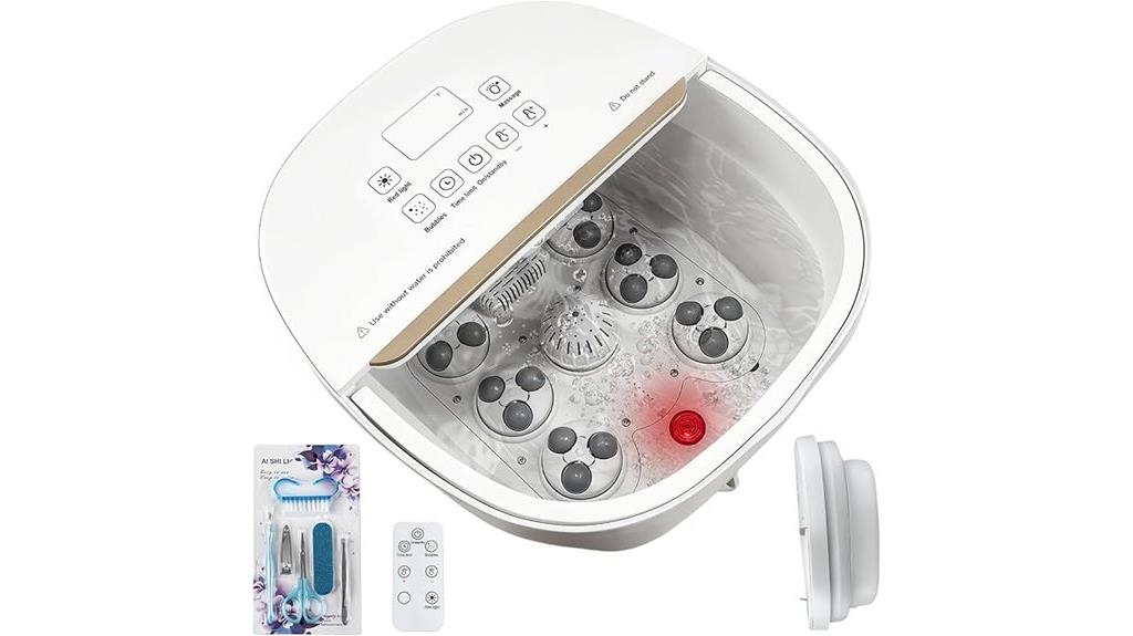 foldable heated bubble foot spa