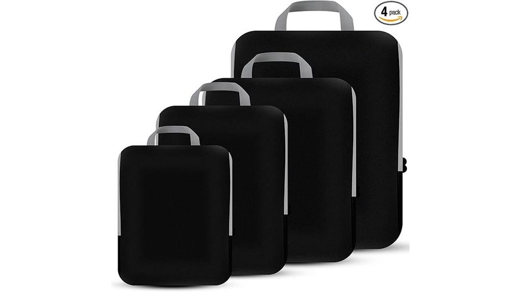four piece travel packing cubes