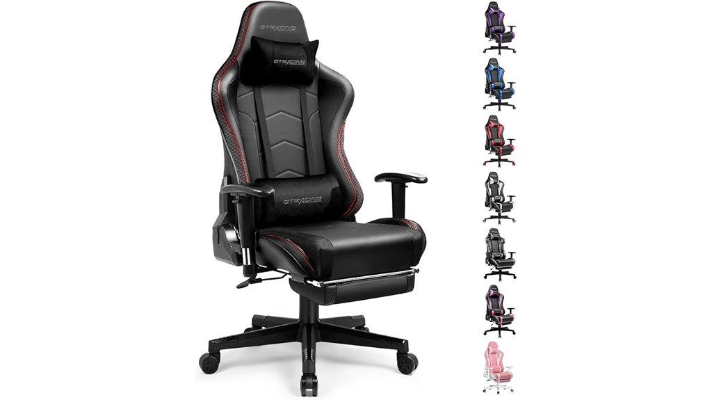 gaming chair with footrest