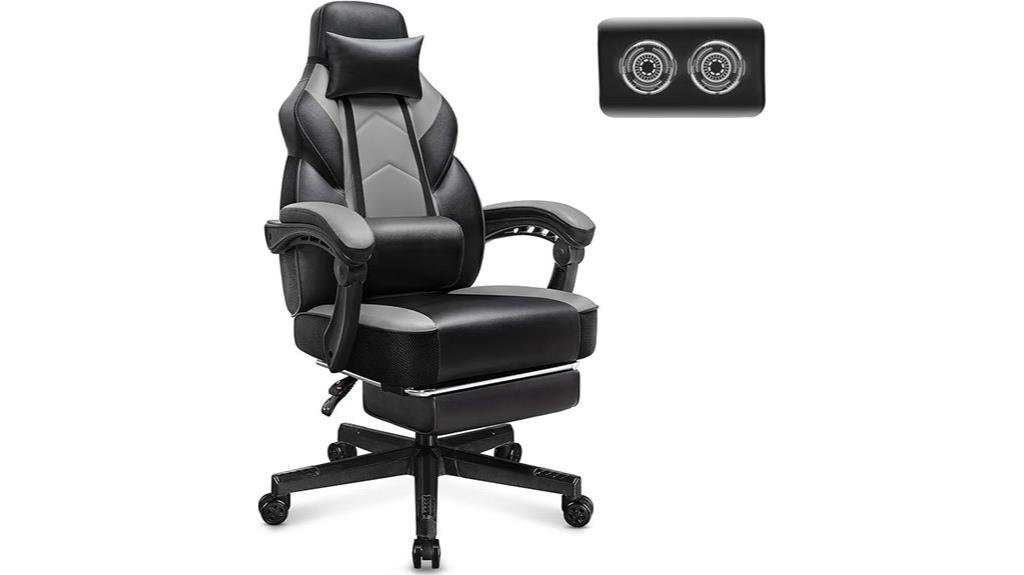 gaming chair with footrest