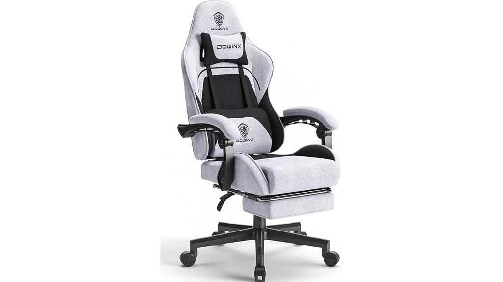 gaming chair with footrest