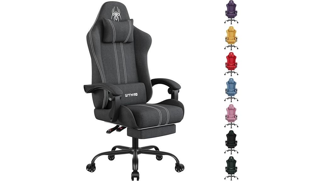 gaming chair with footrest
