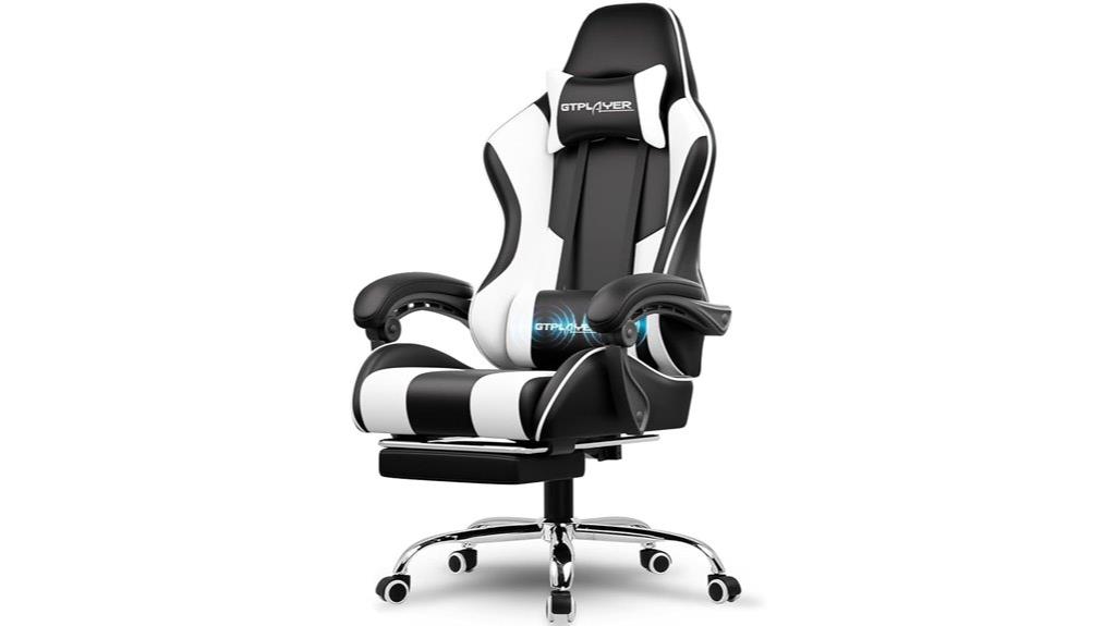 gaming chair with footrest