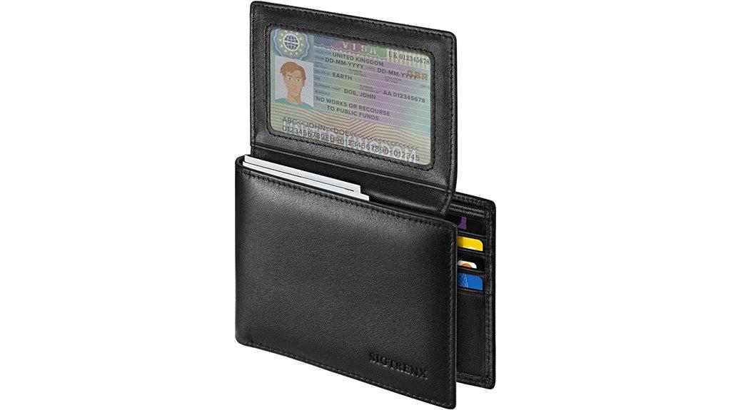 genuine leather rfid wallet
