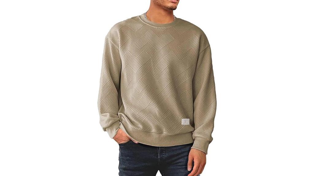 geometric textured men s sweatshirt