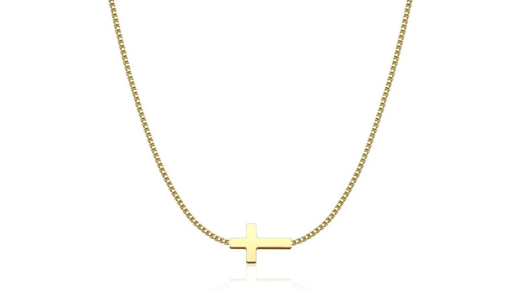 gold silver cross necklace