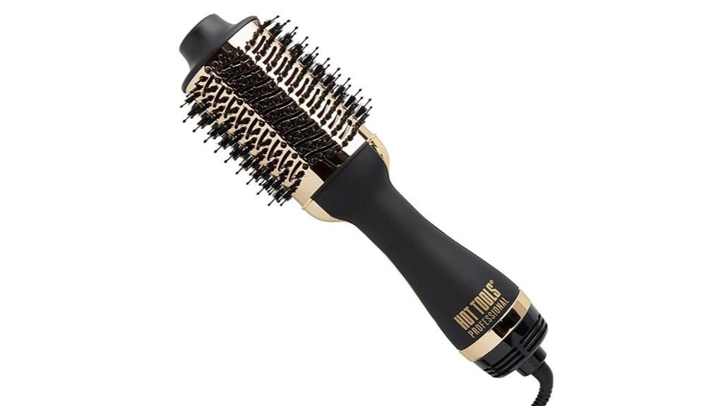 golden hair styling tool