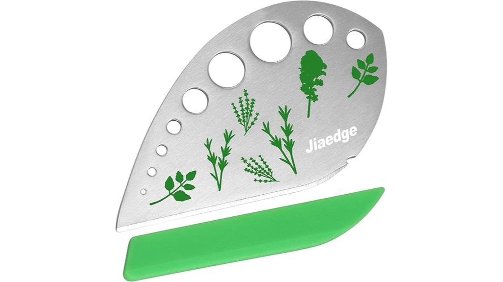 green stainless herb stripper