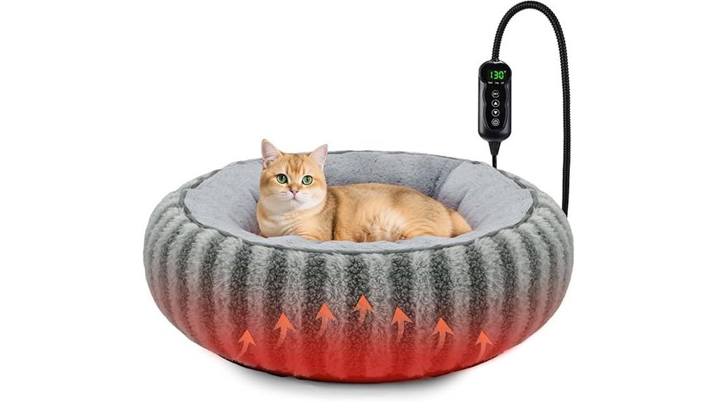 heated cat bed timer