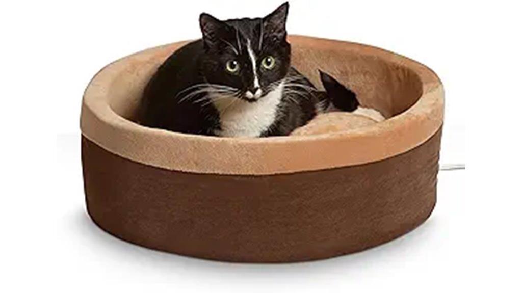 heated cat bed with removable heater
