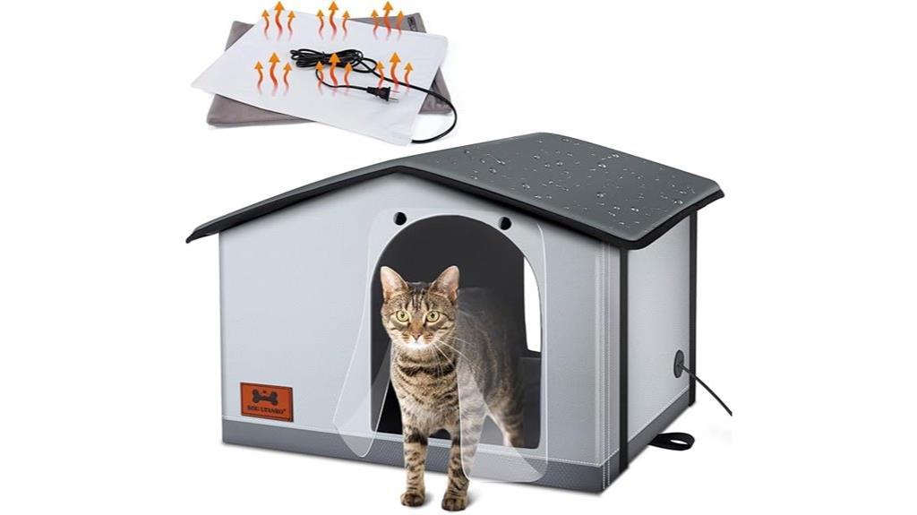 heated insulated outdoor cat house