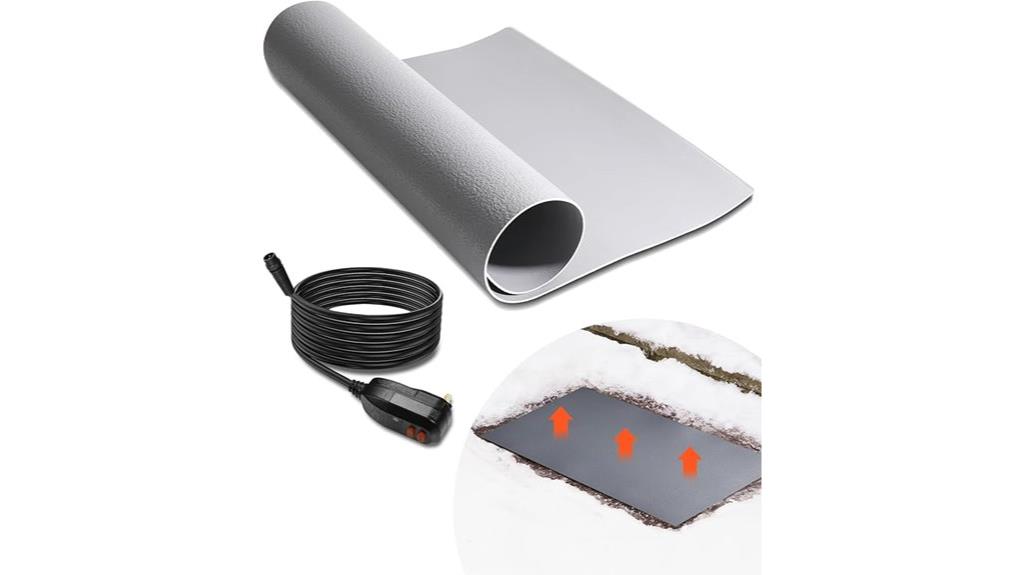 heated snow melting mats