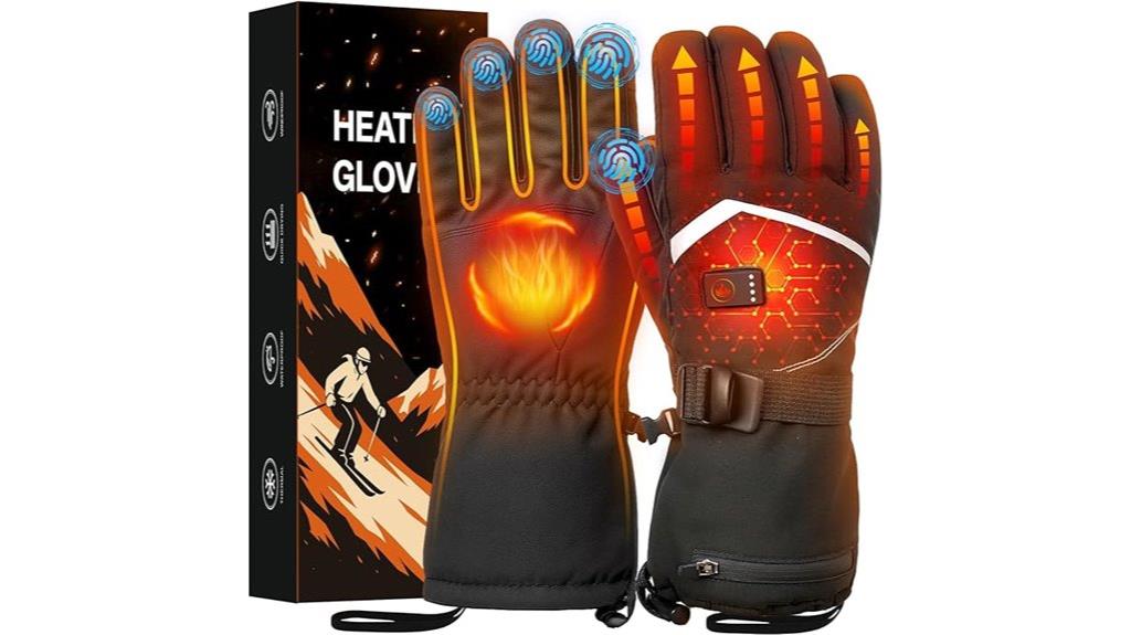 heated waterproof cold weather gloves