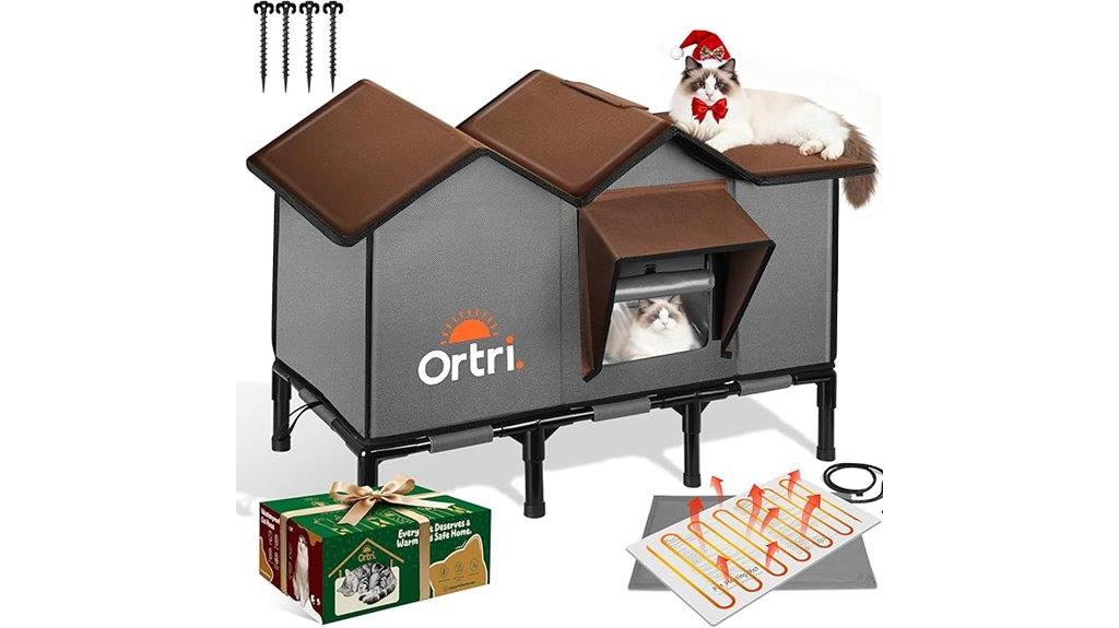heated waterproof outdoor cat house