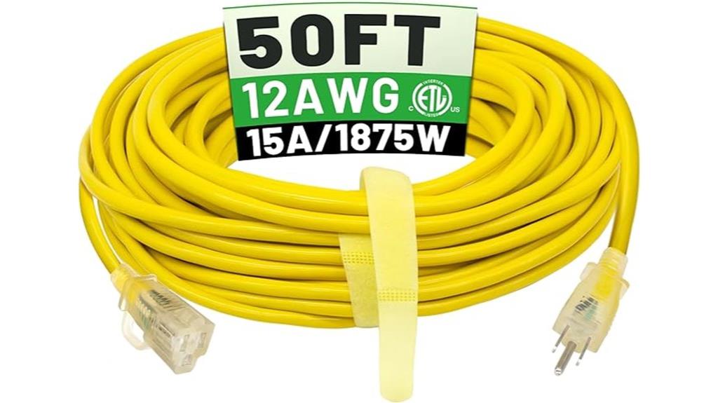 heavy duty waterproof extension cord
