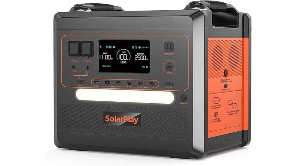 high capacity portable solar generator