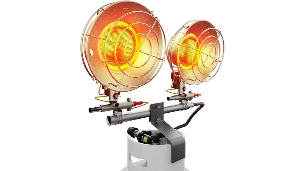 high output dual head heater
