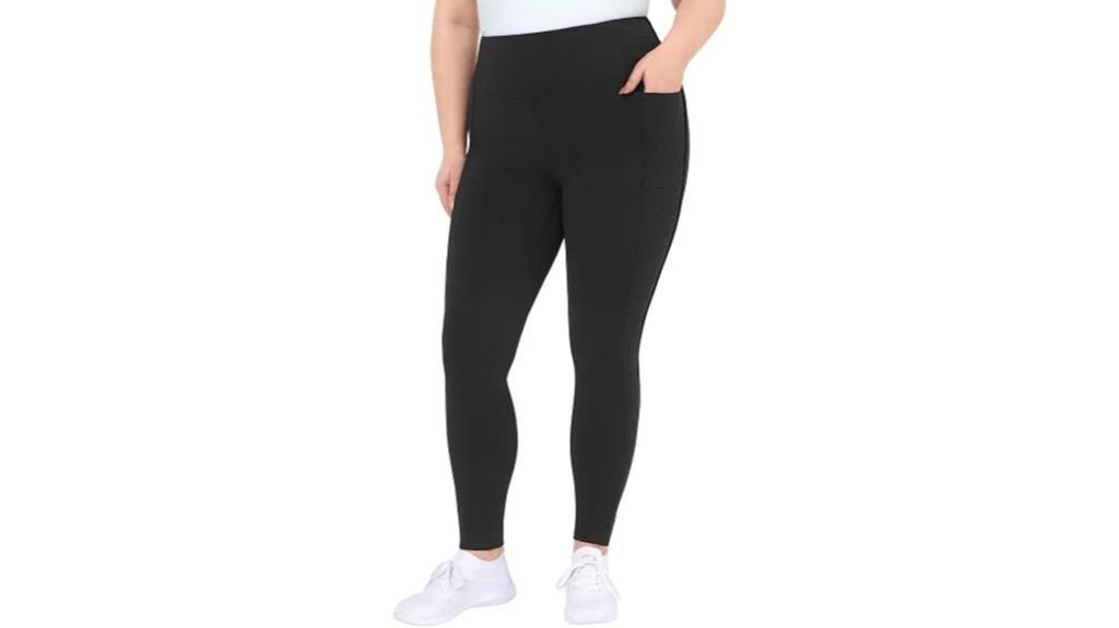 high rise ribbed panel leggings