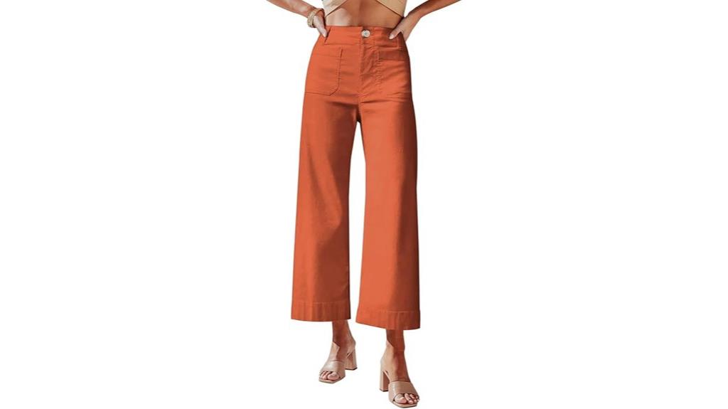 high waisted cropped pants