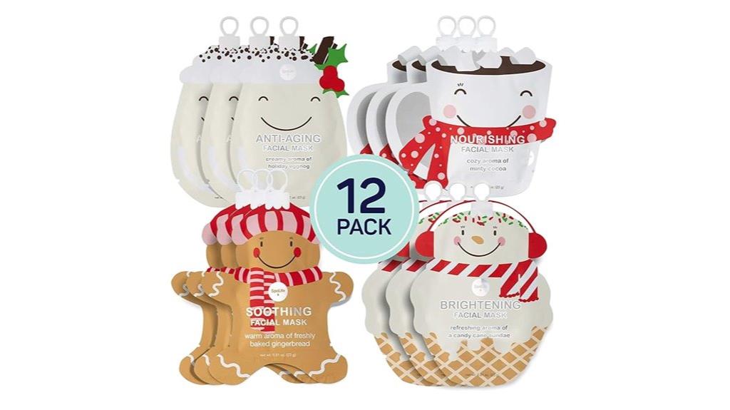 holiday themed face mask set