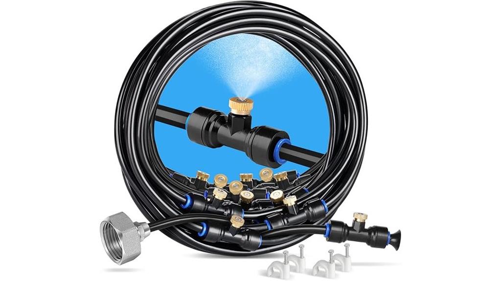 home misting system with brass