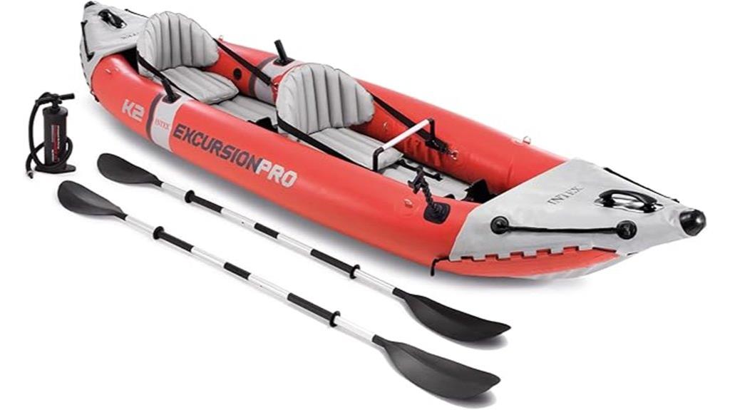inflatable kayak with paddles