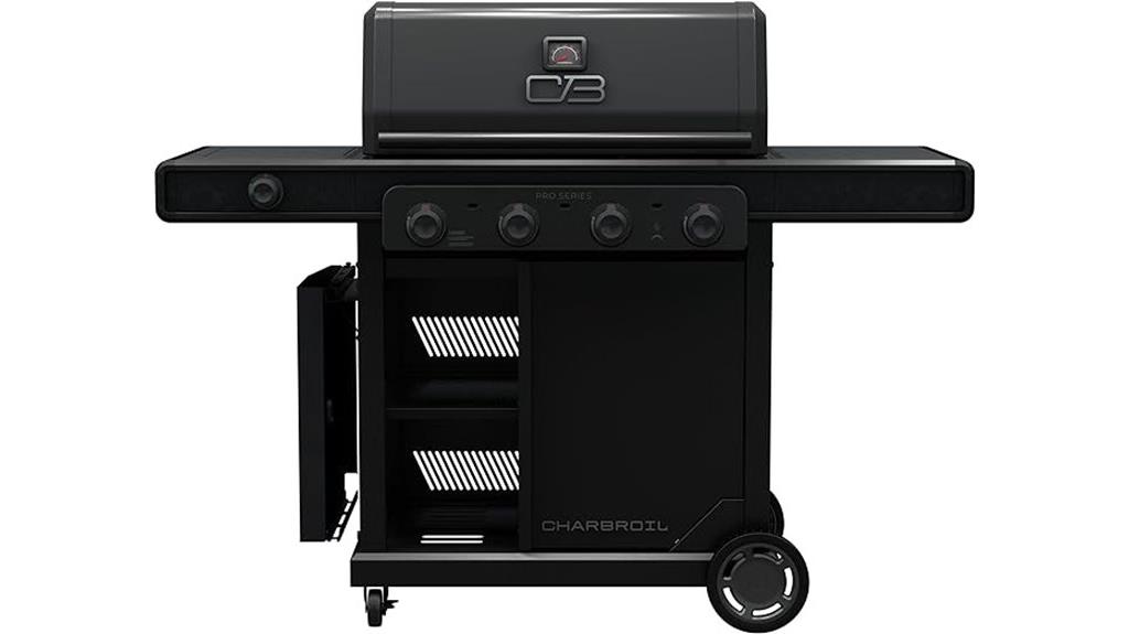 infrared gas grill side