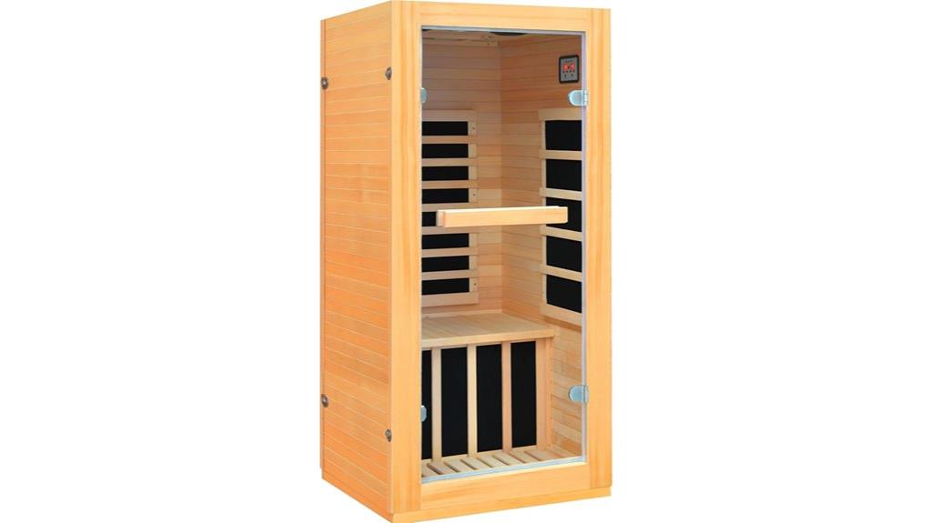 infrared sauna with lights