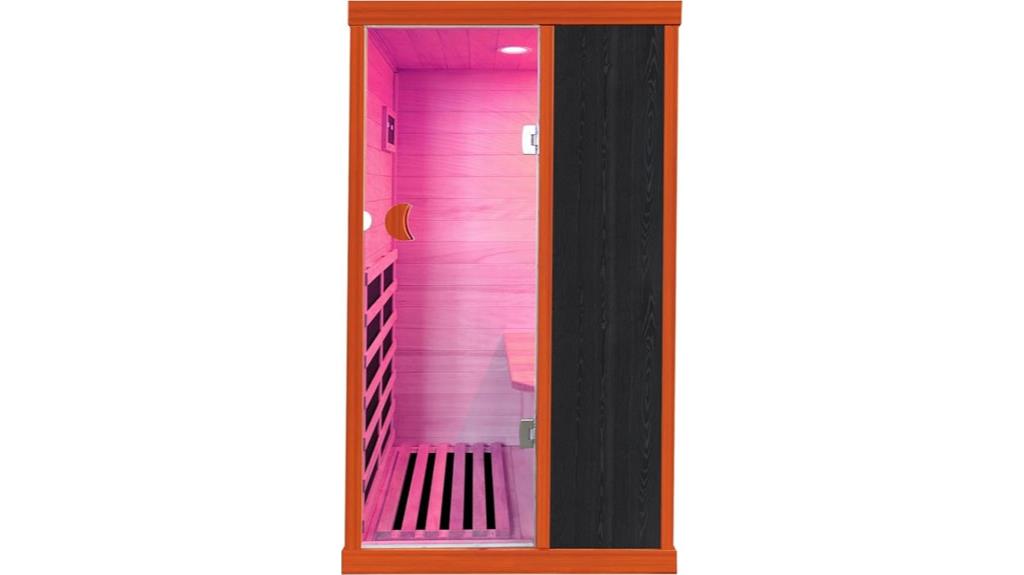infrared sauna with lights