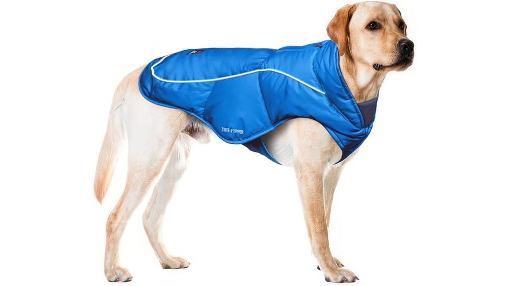insulated blue dog coat