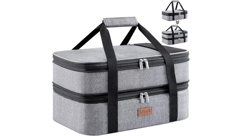 insulated casserole lunch tote