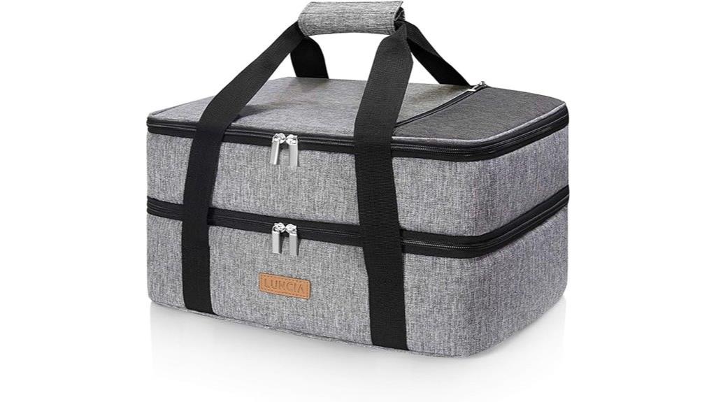 insulated two tier casserole carrier