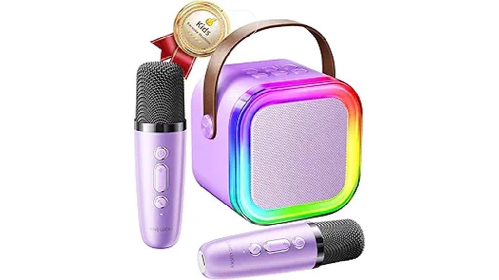 kids purple karaoke machine