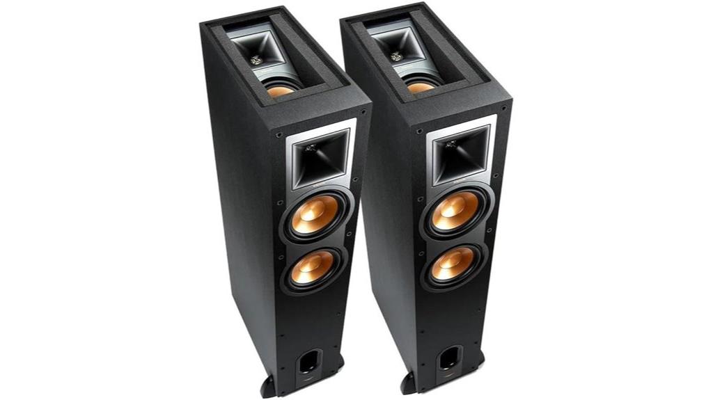 klipsch black floor speakers
