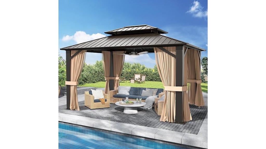 large galvanized steel gazebo