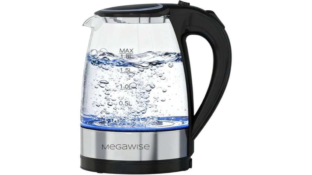 large glass tea kettle