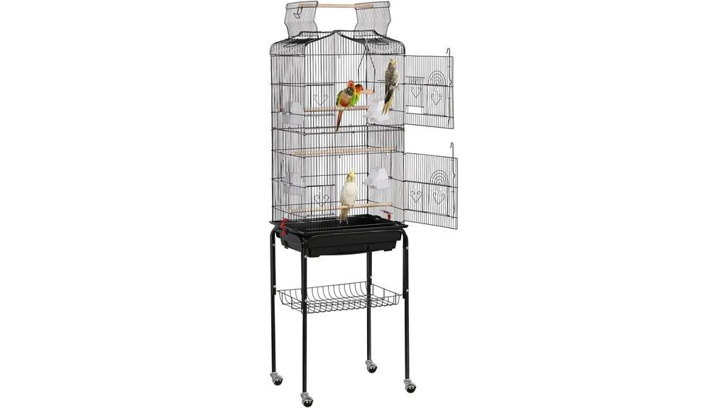large open top bird cage