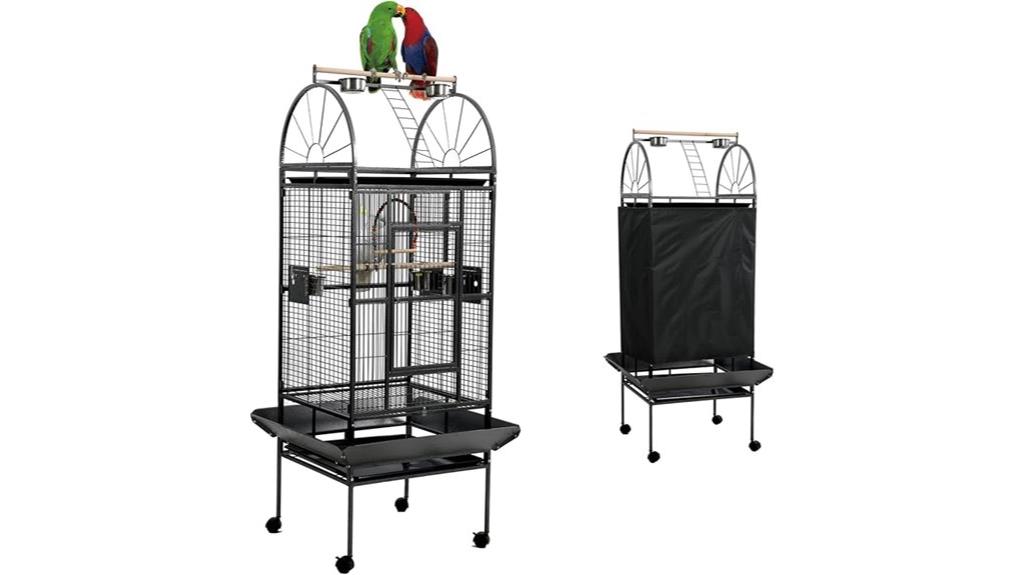 large parakeet cage with stand
