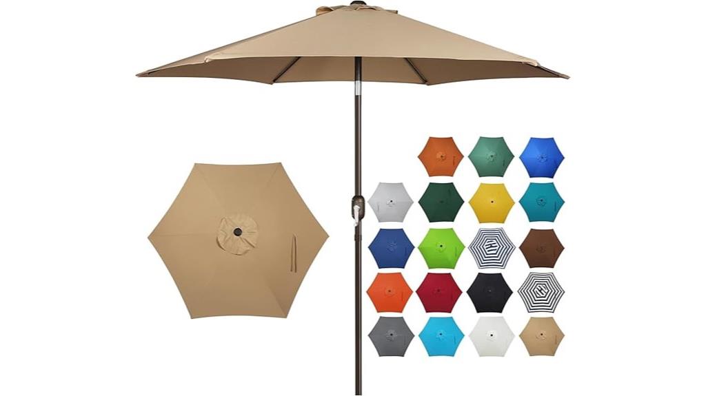 large push button tilt umbrella