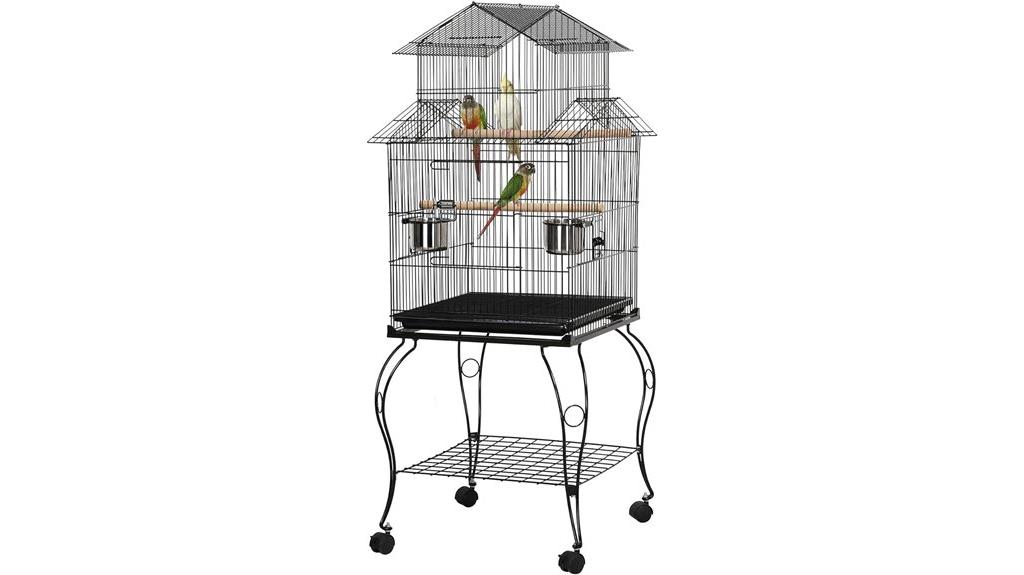 large rolling bird cage