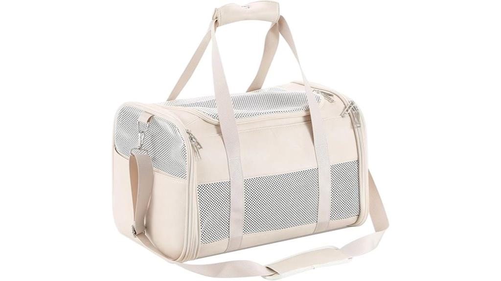 leather airline pet carrier