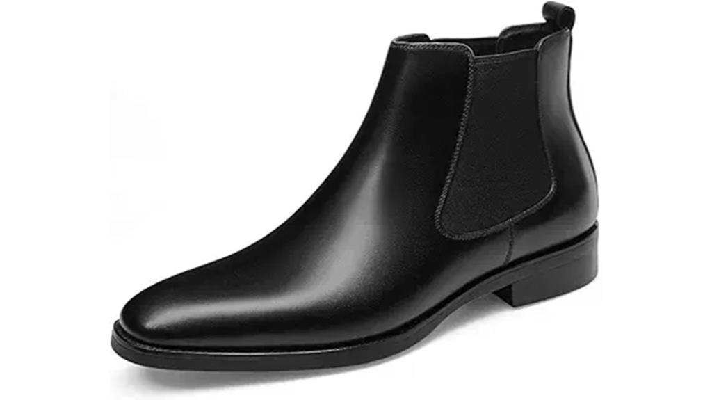 leather chelsea dress boots