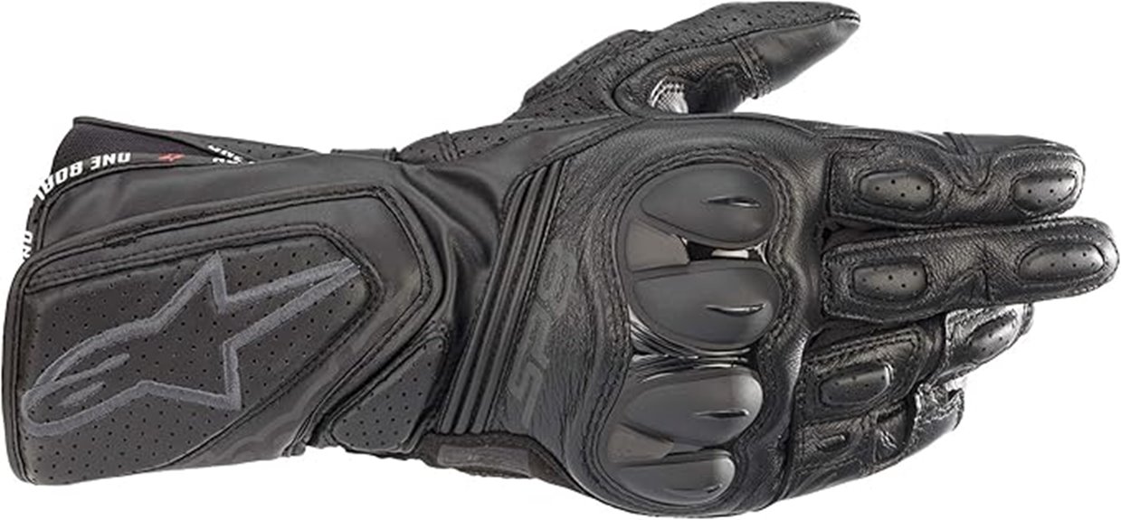 leather gauntlet motorcycle gloves