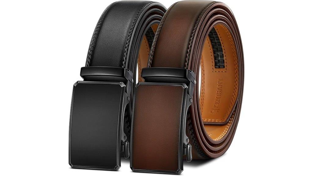 leather ratchet belt set