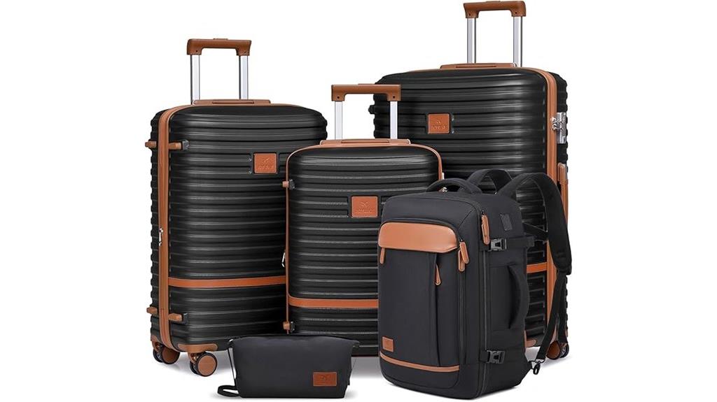 lightweight 5 piece luggage