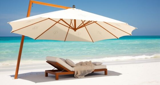 luxury beach umbrella selection